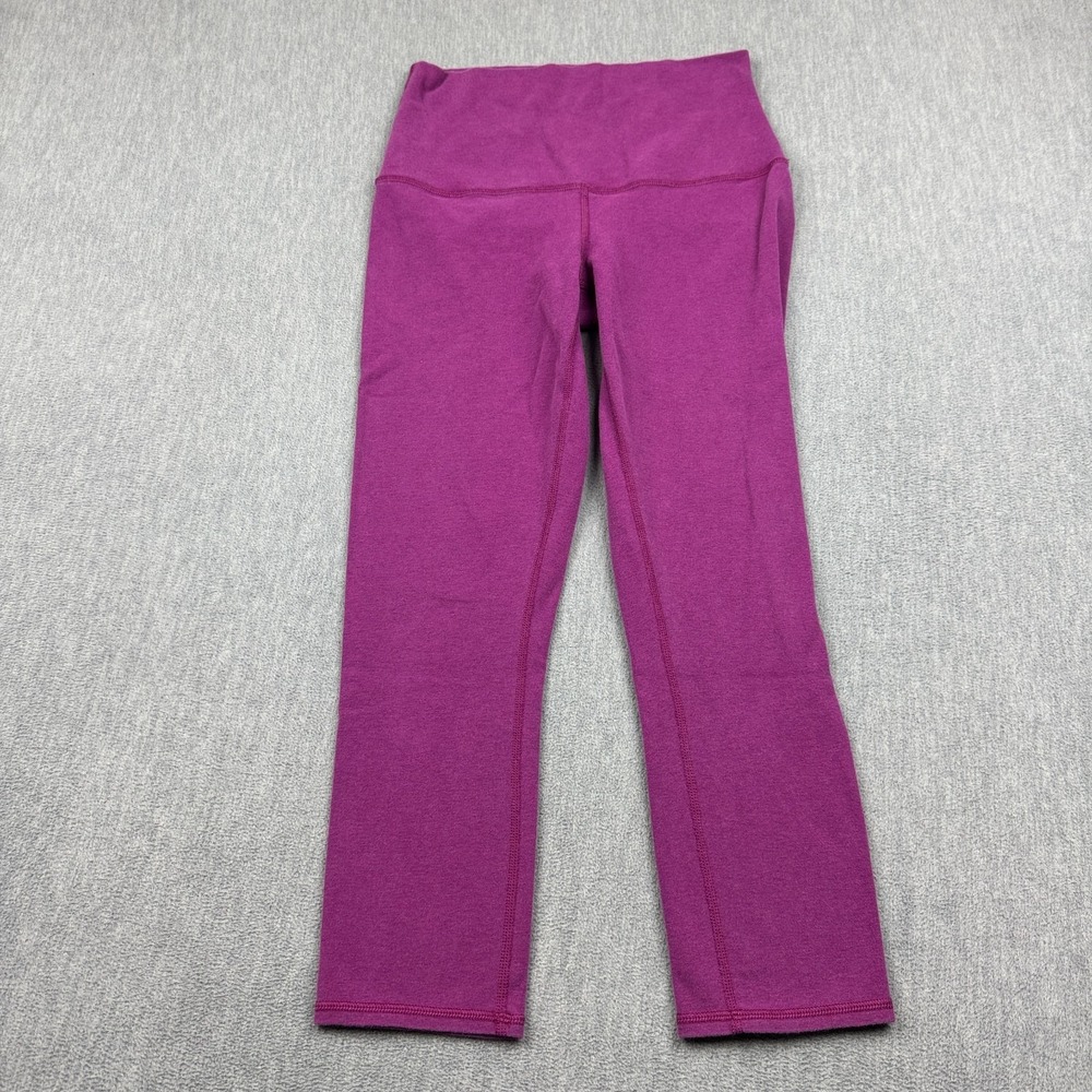 Lululemon Leggings Womens 4 Pink Wunder Under Crop 23" Yoga Gym Pants Active